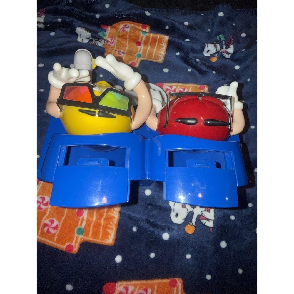 M&M's 3D Movie Theater Candy Dispenser - Collectible Red & Yellow Figures